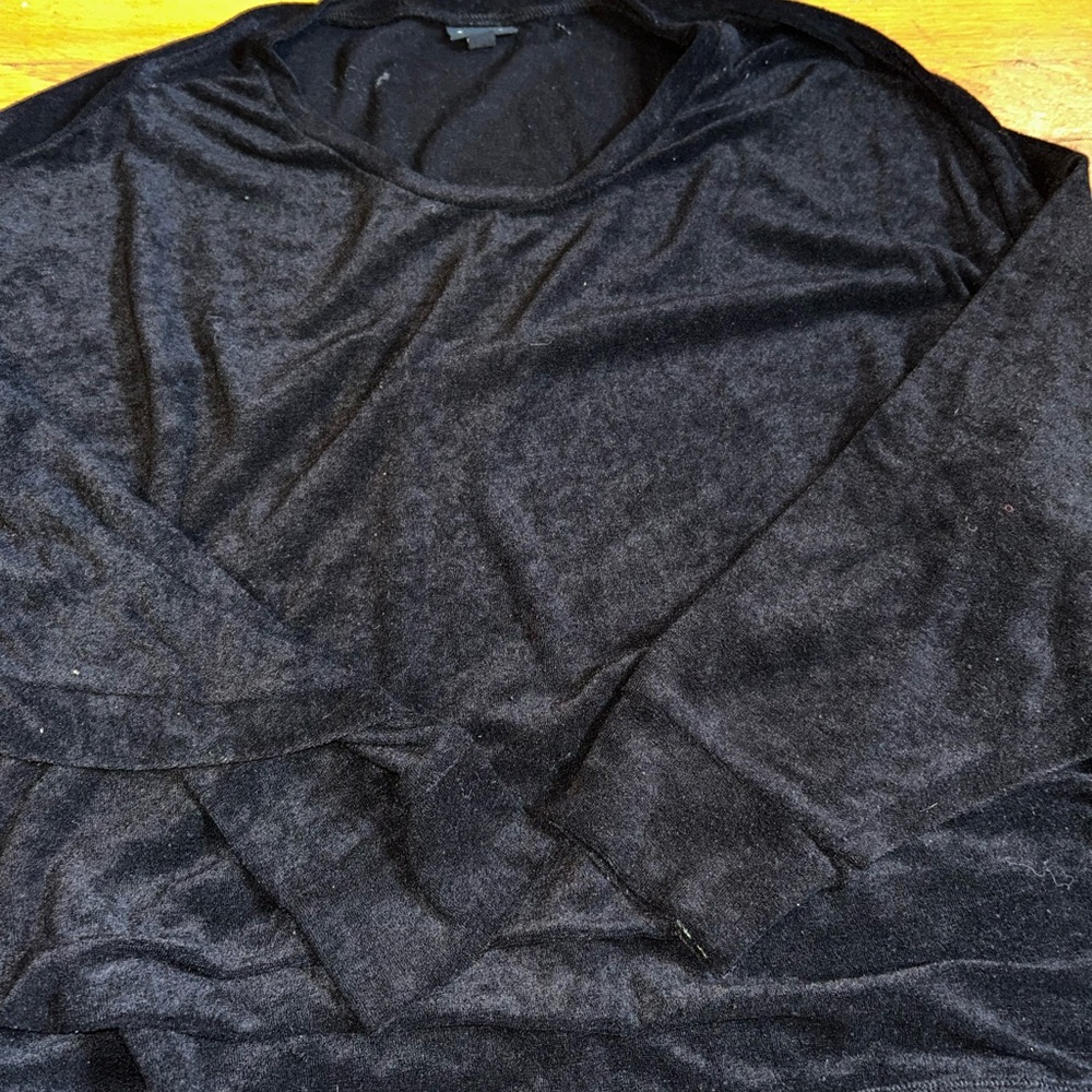 TORRID SIZE 2X Black Velvet Long Sleeve Top